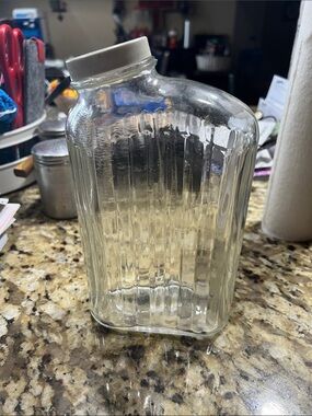 Vintage Anchor Hocking Ribbed Glass Refrigerator Bottle